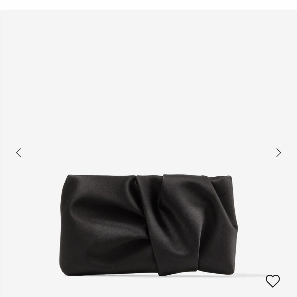 Jimmy Choo Black Satin Clutch